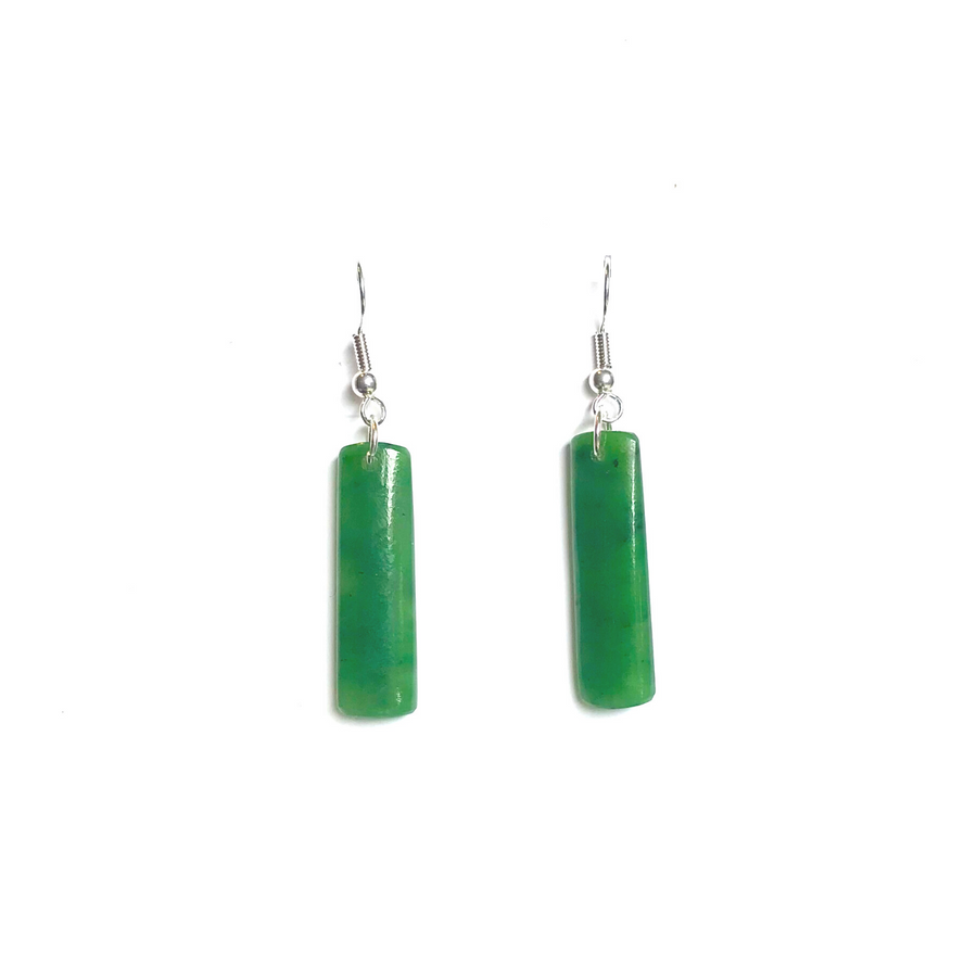 NZ Greenstone Earrings - 30mm